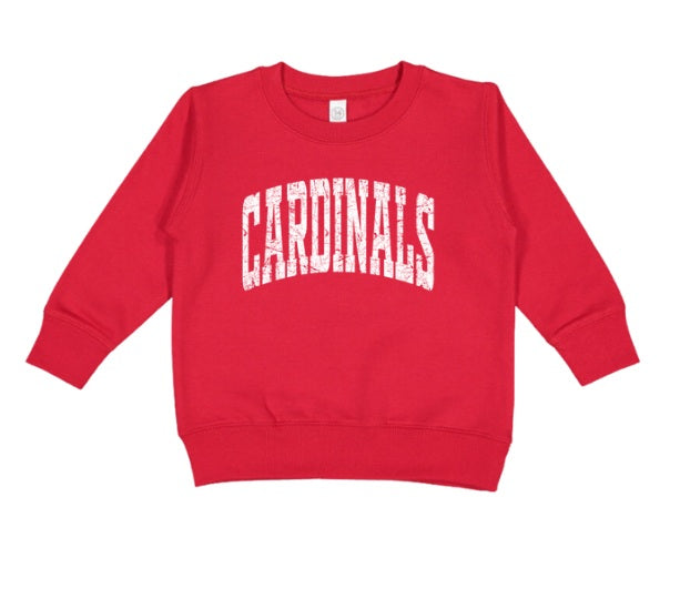 CARDS (TODDLER) *PRE-ORDER* Cardinals White Tall Distressed