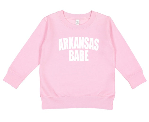 AR (TODDLER) *PRE-ORDER* Arkansas Babe (white)