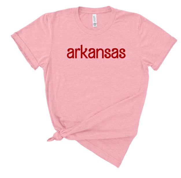 AR (ADULT) *PRE-ORDER* Arkansas Barbie Font (red)