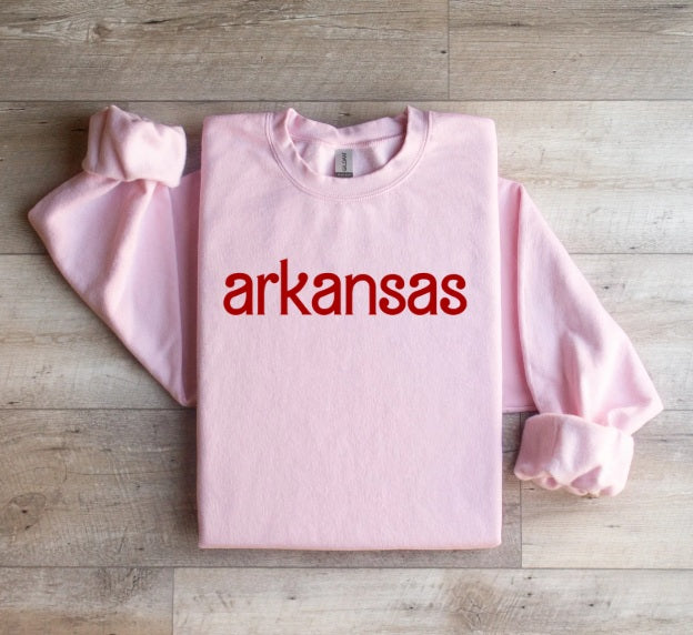 AR (ADULT) *PRE-ORDER* Arkansas Barbie Font (red)