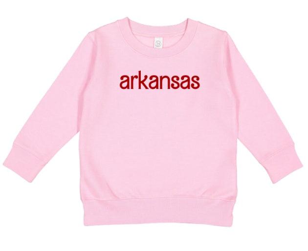 AR (TODDLER) *PRE-ORDER* Arkansas Barbie Font (red)