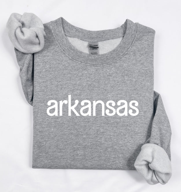 AR (ADULT) *PRE-ORDER* Arkansas Barbie Font (white)