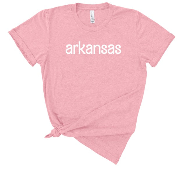 AR (ADULT) *PRE-ORDER* Arkansas Barbie Font (white)