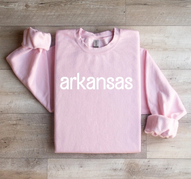 AR (ADULT) *PRE-ORDER* Arkansas Barbie Font (white)
