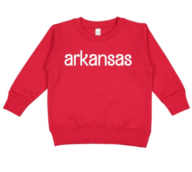 AR (TODDLER) *PRE-ORDER* Arkansas Barbie Font (white)