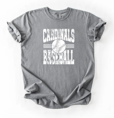 CARDS (Adults) | Cardinals Baseball White Distressed