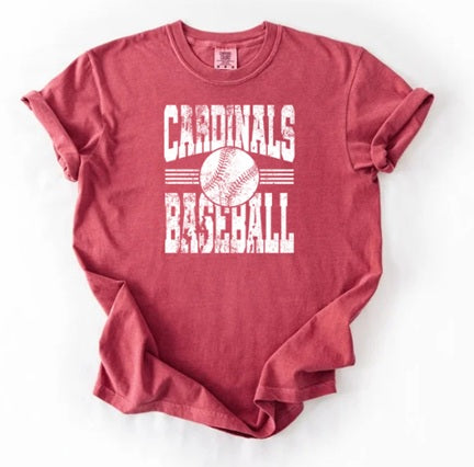 CARDS (Kiddos) | Cardinals Baseball White Distressed