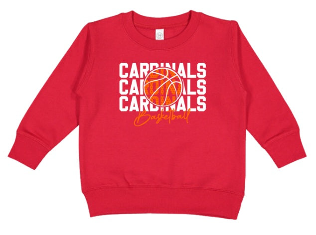 CARDS (TODDLER) *PRE-ORDER* Cardinal Basketball Stacked