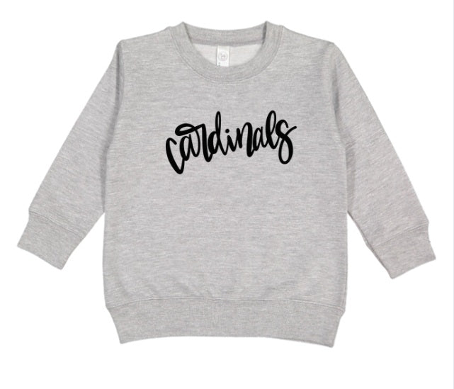 CARDS (TODDLER) *PRE-ORDER* Cardinals Cursive (black)