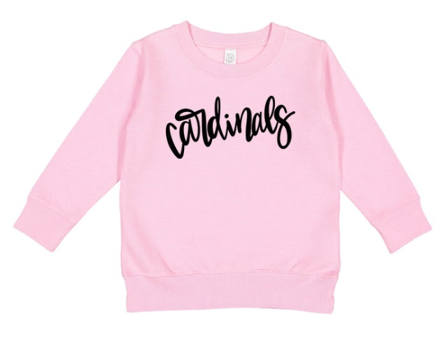 CARDS (TODDLER) *PRE-ORDER* Cardinals Cursive (black)
