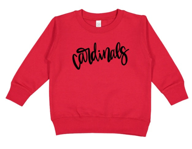 CARDS (TODDLER) *PRE-ORDER* Cardinals Cursive (black)