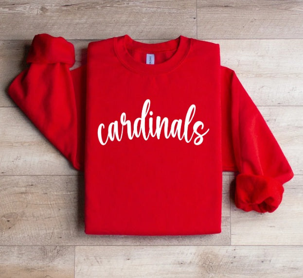 CARDS (YOUTH) *PRE-ORDER* Cardinals Cursive (white)