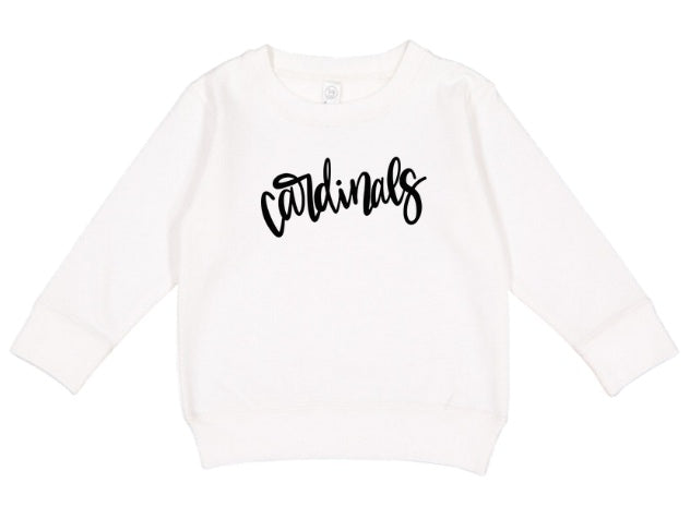 CARDS (TODDLER) *PRE-ORDER* Cardinals Cursive (black)