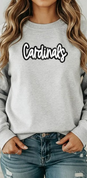 CARDS (Adults) | Cardinals White+Black Distressed