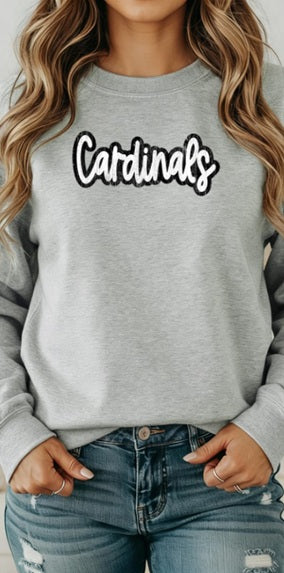 CARDS (Adults) | Cardinals White+Black Distressed