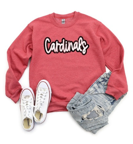 CARDS (Adults) | Cardinals White+Black Distressed