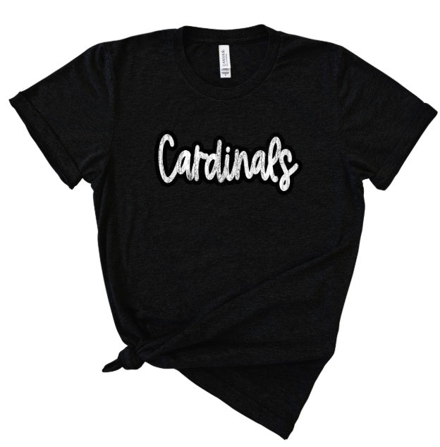 CARDS (ADULT) *PRE-ORDER* Cardinals Black/White Distressed