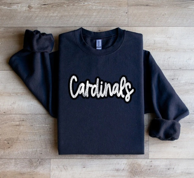 CARDS (ADULT) *PRE-ORDER* Cardinals Black/White Distressed