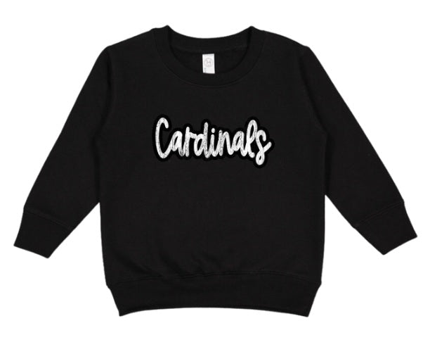 CARDS (TODDLER) *PRE-ORDER* Cardinals Black/White Distressed