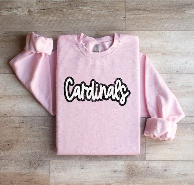 CARDS (ADULT) *PRE-ORDER* Cardinals Black/White Distressed