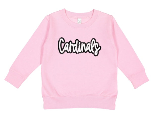 CARDS (TODDLER) *PRE-ORDER* Cardinals Black/White Distressed