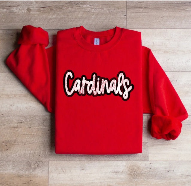 CARDS (ADULT) *PRE-ORDER* Cardinals Black/White Distressed