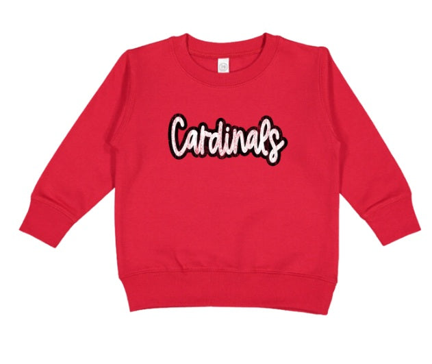 CARDS (TODDLER) *PRE-ORDER* Cardinals Black/White Distressed