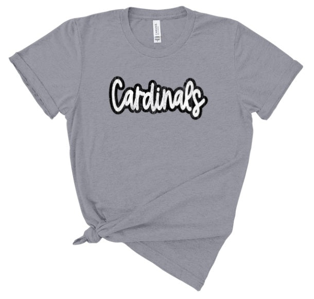 CARDS (YOUTH) *PRE-ORDER* Cardinals Black/White Distressed