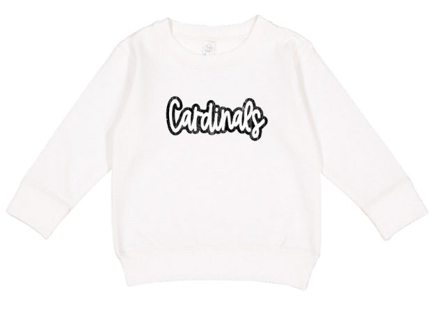 CARDS (TODDLER) *PRE-ORDER* Cardinals Black/White Distressed