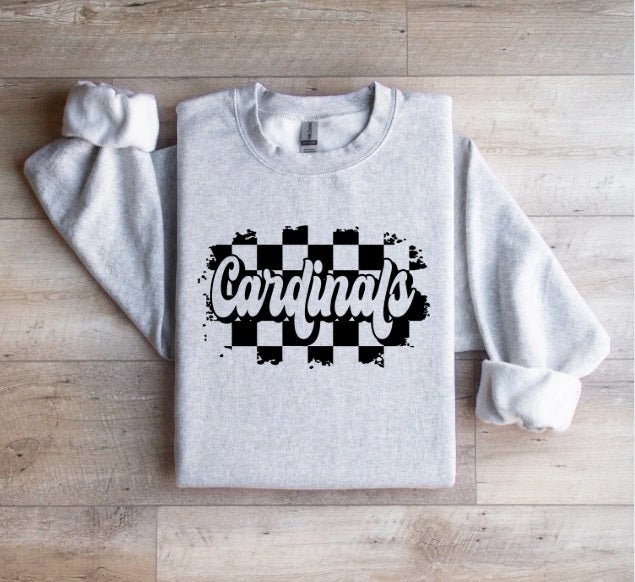 CARDS (ADULT) *PRE-ORDER* Cardinals Checkered