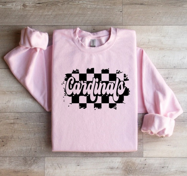 CARDS (ADULT) *PRE-ORDER* Cardinals Checkered