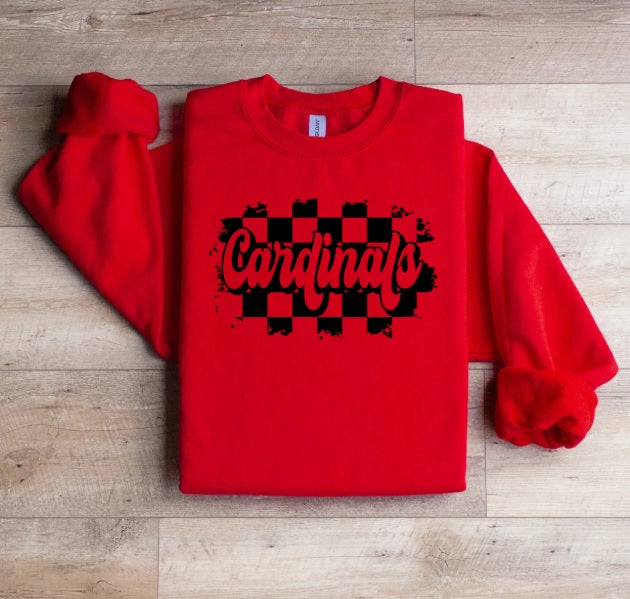 CARDS (ADULT) *PRE-ORDER* Cardinals Checkered