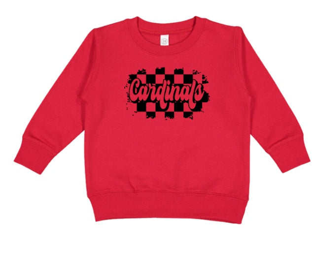 CARDS (TODDLER) *PRE-ORDER* Cardinals Checkered