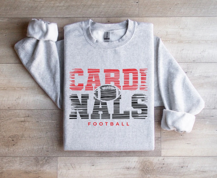 CARDS (ADULT) *PRE-ORDER* Cardinals Football Lines (Red+Black)