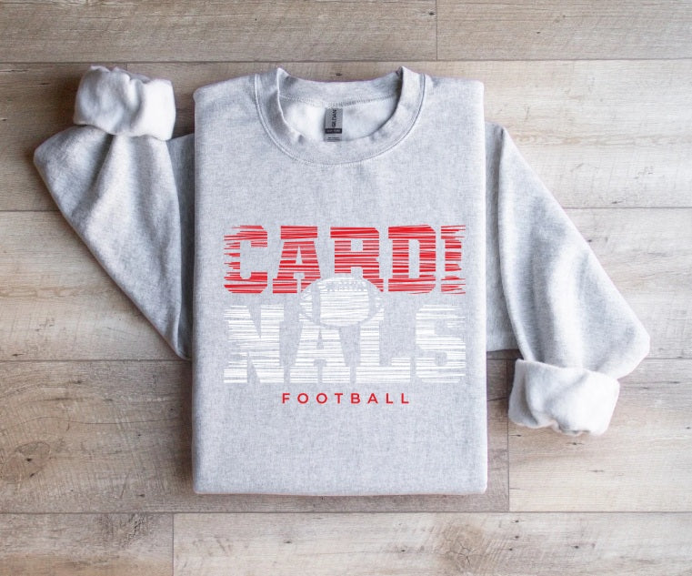 CARDS (ADULT) *PRE-ORDER* Cardinals Football Lines (Red+White)