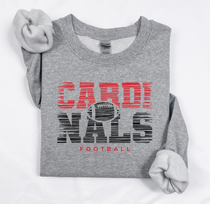 CARDS (ADULT) *PRE-ORDER* Cardinals Football Lines (Red+Black)