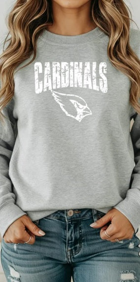 CARDS (Kiddos) | Cardinals Logo Distressed White