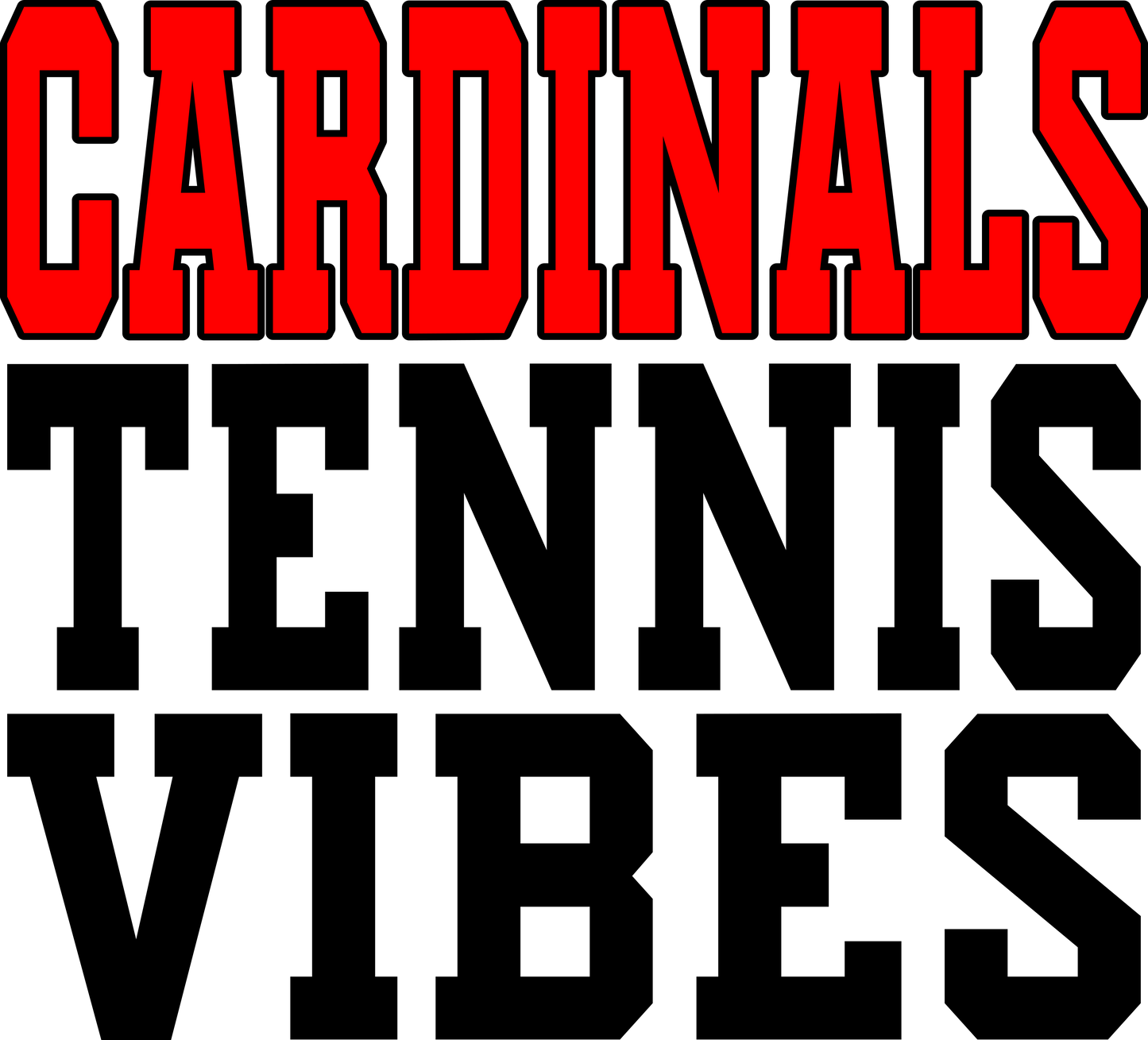 CARDS (YOUTH) *PRE-ORDER* Tennis - Cardinals Tennis Vibes