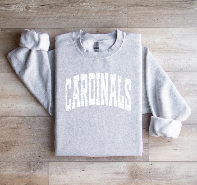 CARDS (ADULT) *PRE-ORDER* Cardinals White Tall Distressed