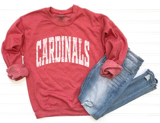CARDS (ADULT) *PRE-ORDER* Cardinals White Tall Distressed