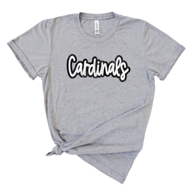 CARDS (ADULT) *PRE-ORDER* Cardinals Black/White Distressed