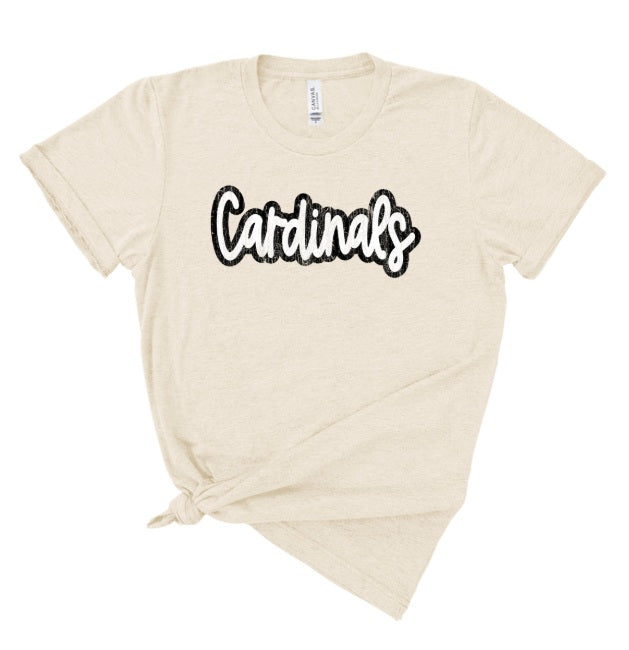 CARDS (ADULT) *PRE-ORDER* Cardinals Black/White Distressed