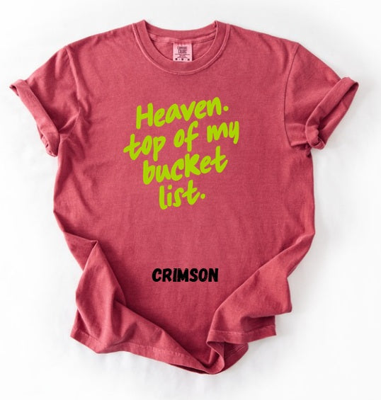 JESUS LOVE (ADULT) *PRE-ORDER* Heaven Bucket List (green font)