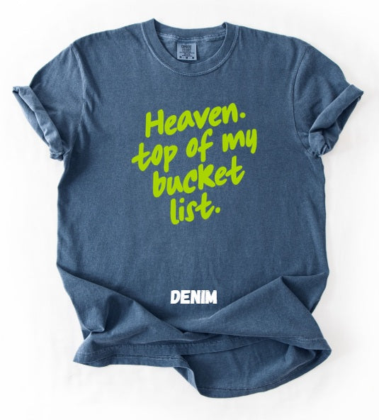 JESUS LOVE (ADULT) *PRE-ORDER* Heaven Bucket List (green font)