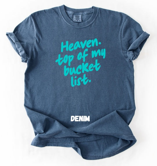 JESUS LOVE (ADULT) *PRE-ORDER* Heaven Bucket List (teal font)