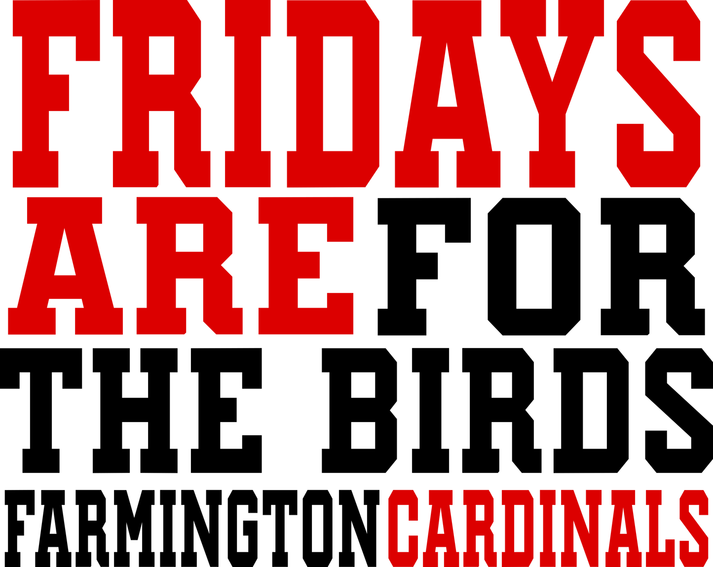 CARDS (YOUTH) *PRE-ORDER* Football - Fridays are for the Birds