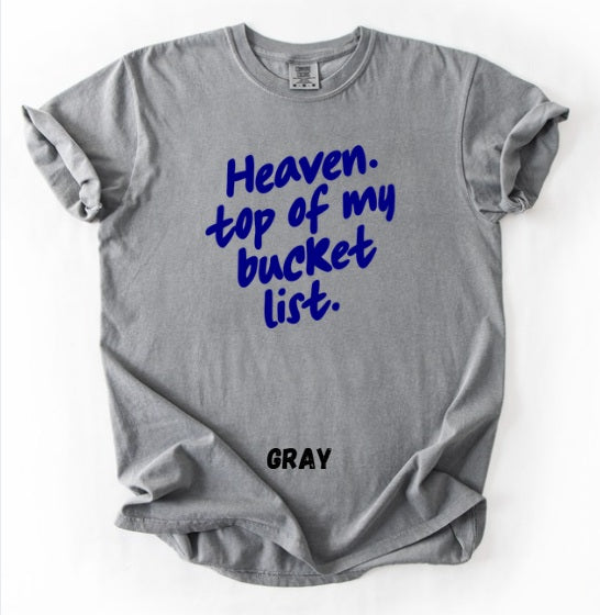 JESUS LOVE (ADULT) *PRE-ORDER* Heaven Bucket List (navy font)