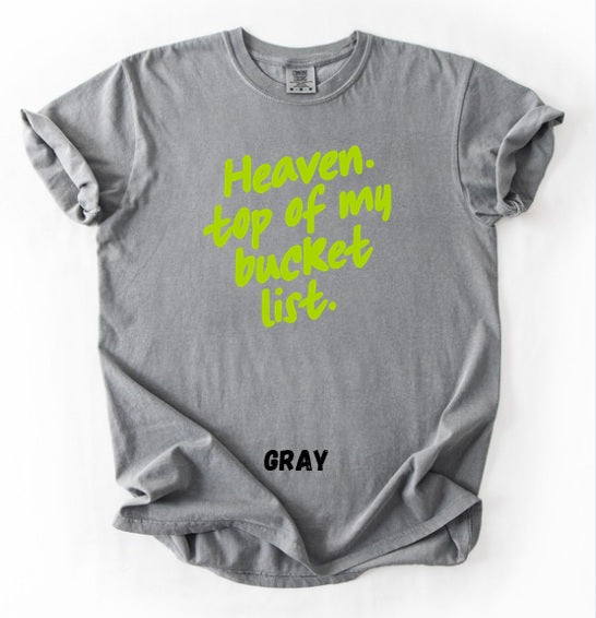 JESUS LOVE (ADULT) *PRE-ORDER* Heaven Bucket List (green font)