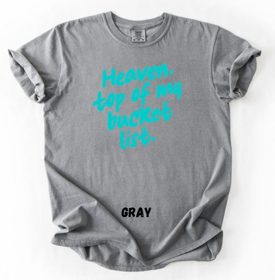 JESUS LOVE (ADULT) *PRE-ORDER* Heaven Bucket List (teal font)