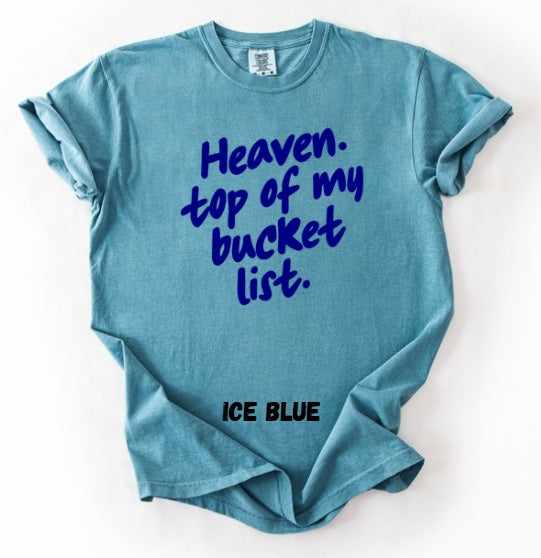 JESUS LOVE (ADULT) *PRE-ORDER* Heaven Bucket List (navy font)